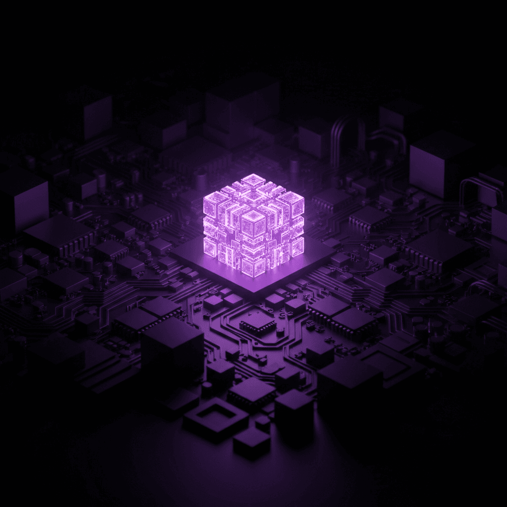 Poor chatbot design: Sophisticated AI crystal hindered by inert, tangled circuits, leading to customer frustration.