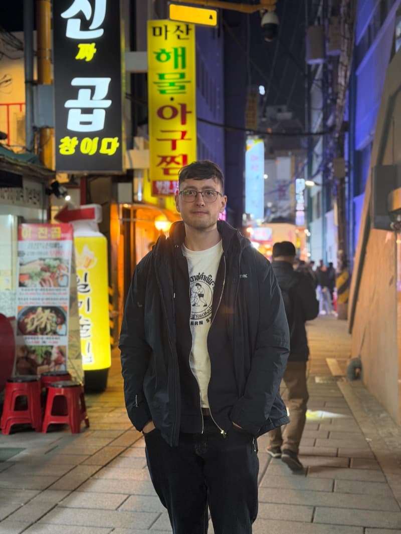 Jamie Blair in South Korea